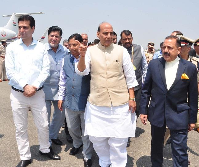 Rajnath Singh arrives on 2-day visit to JK